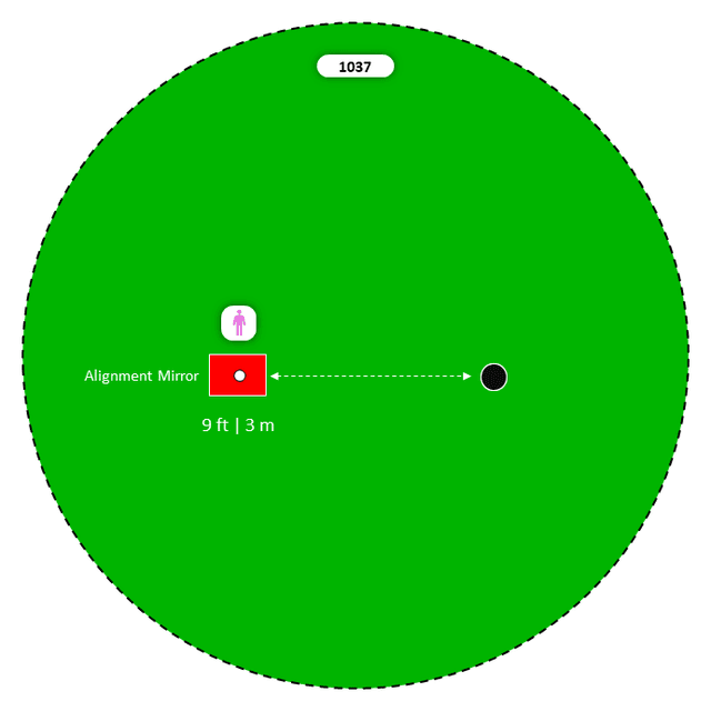 Diagram for Putting Aid: Alignment Mirror, 10/20