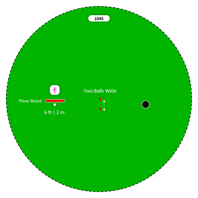 Diagram for Putting Aid: Plane Board, Ball Gate, 15/25