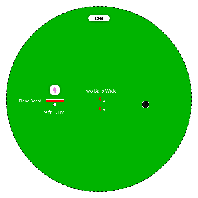 Diagram for Putting Aid: Plane Board, Ball Gate, 10/20