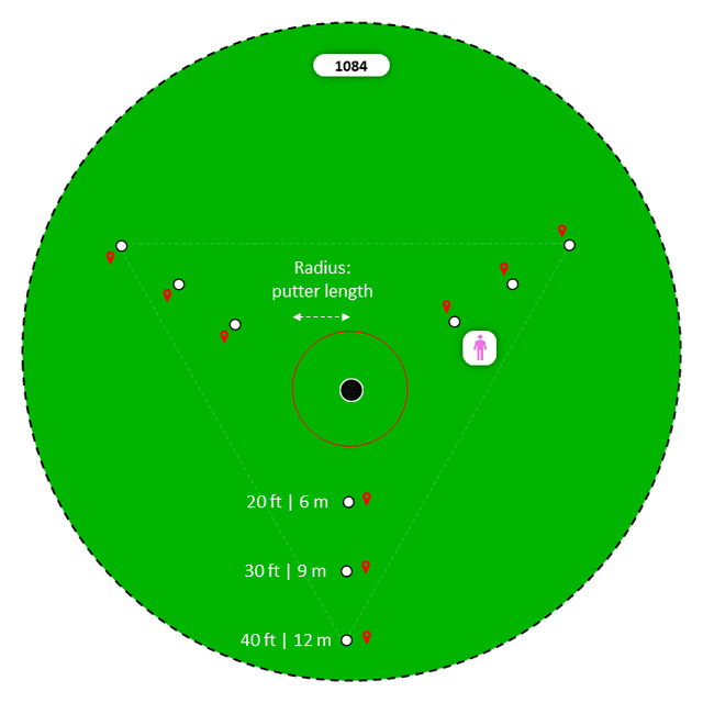Diagram for Stop the Ball: Circle, Three Tees Triangle [Long]