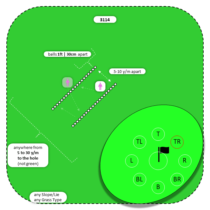 Diagram for Chip | Parallel Ball Lines | 9 Stop Zones