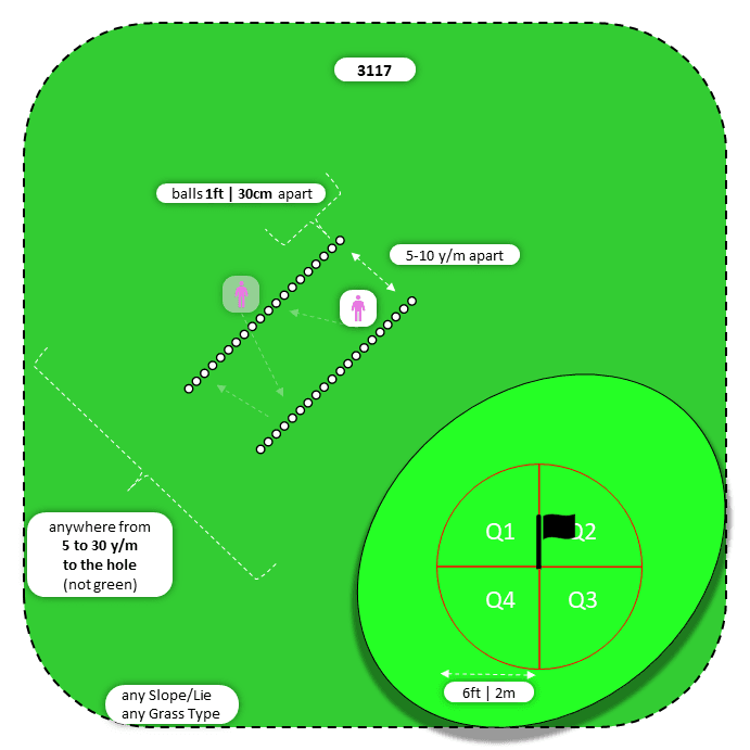 Diagram for Chip | Parallel Ball Lines | Quadrants