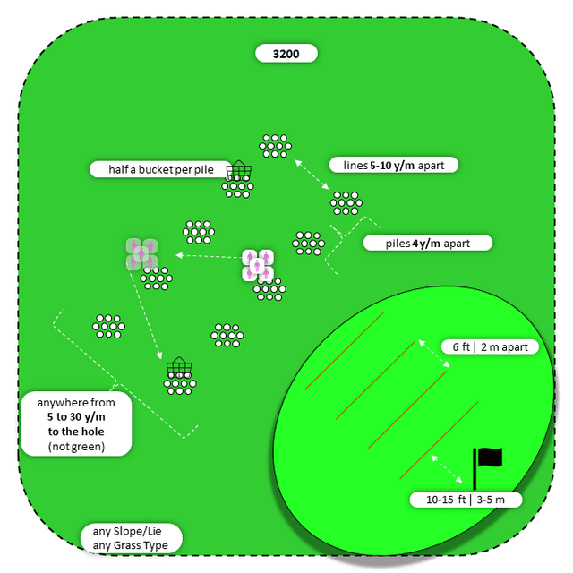 Diagram for Chip | Parallel Piles | 3 Landing Zones