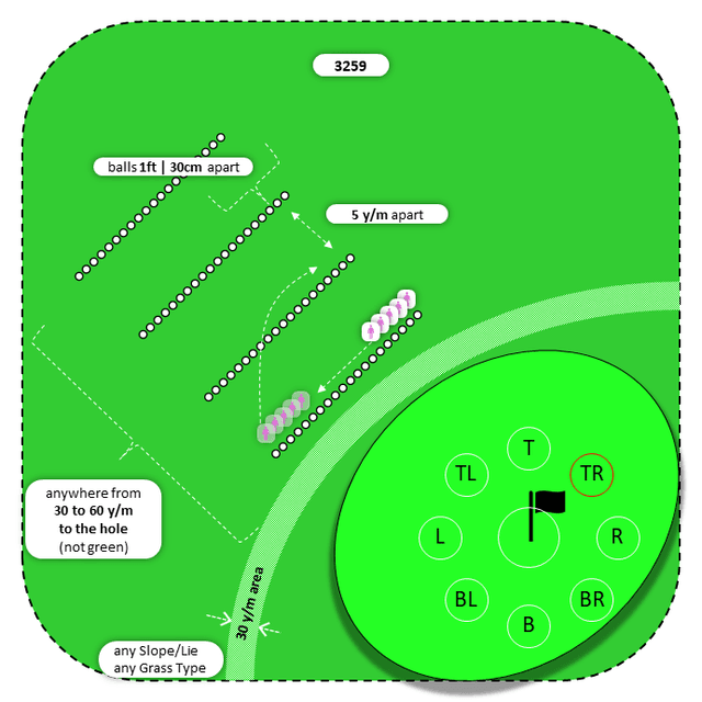 Diagram for Pitch | Parallel Ball Lines | 9 Stop Zones